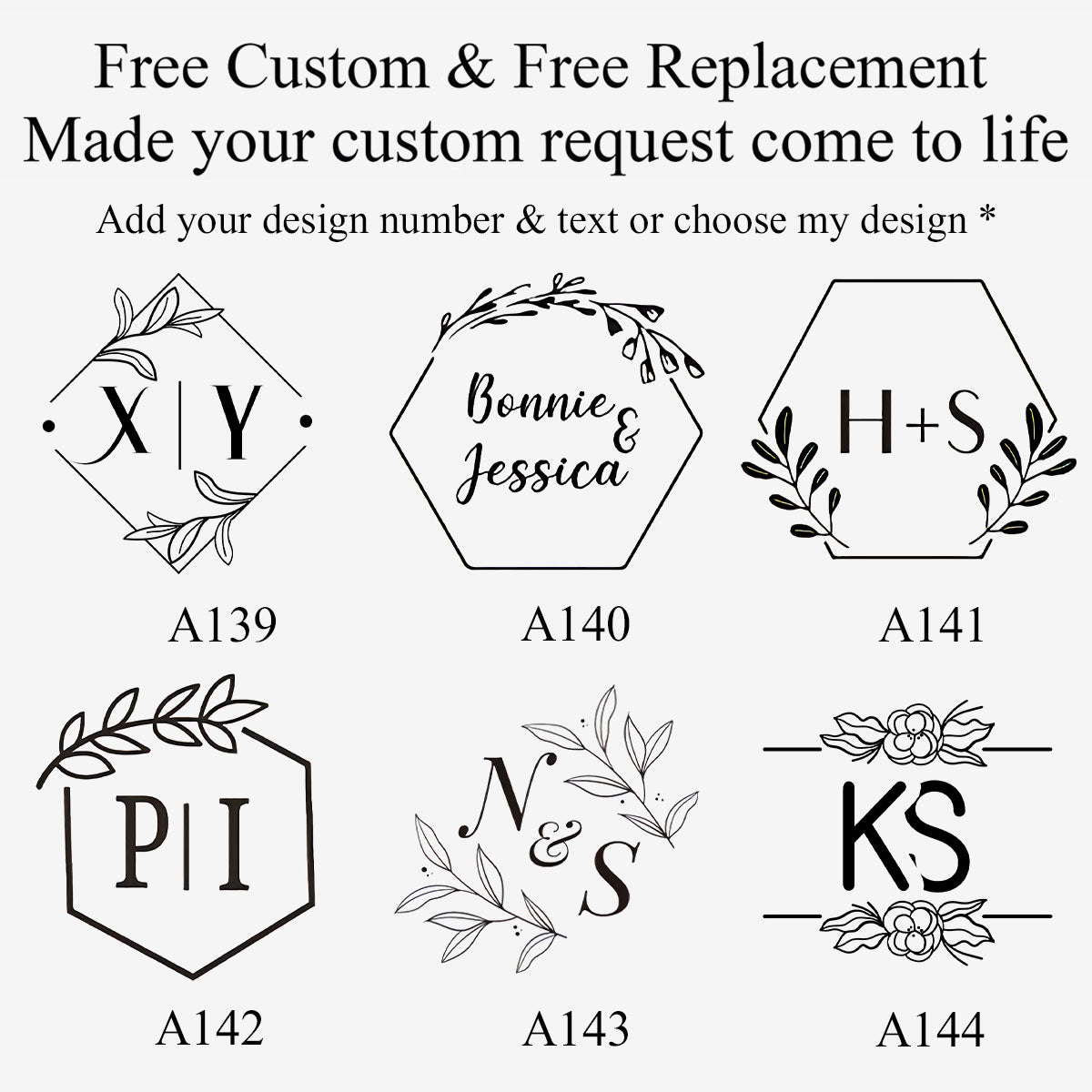 Custom Monogram Wax Stamp (12 Designs)