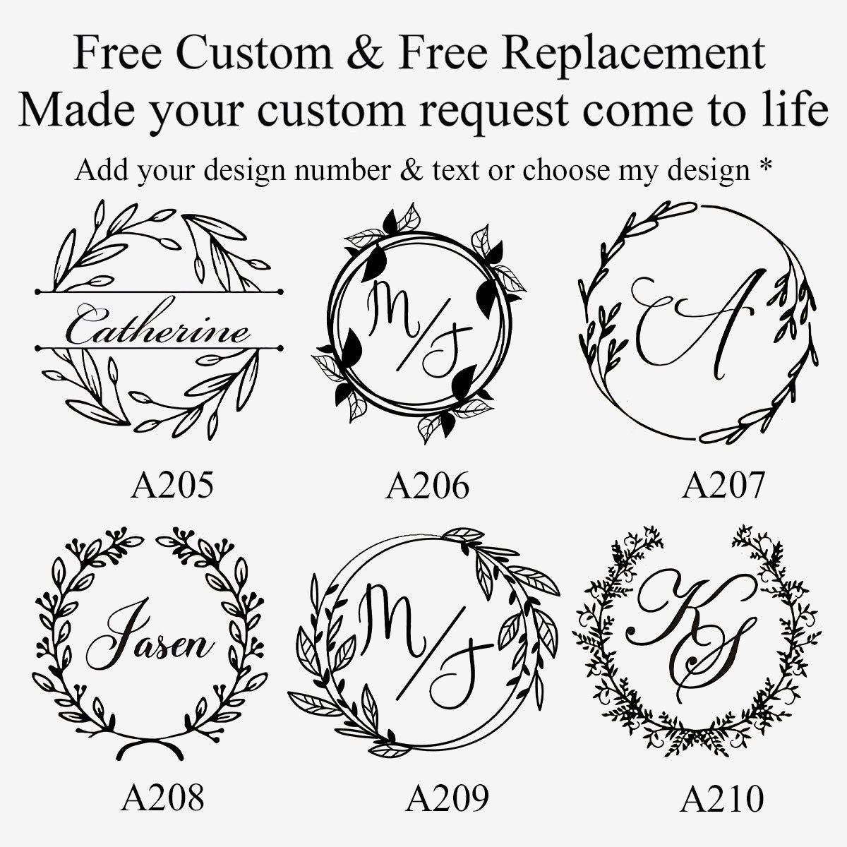 Custom Monogram Wax Stamp (6 Designs)