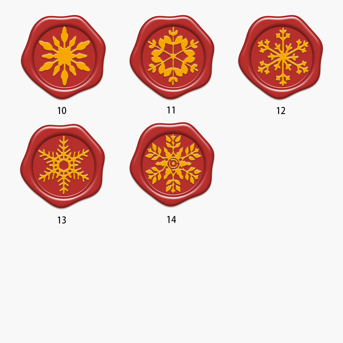 Snowflake 2 Wax Seal Stamp (14 Designs)