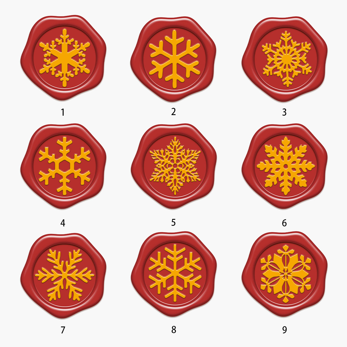 Snowflake 2 Wax Seal Stamp (14 Designs)