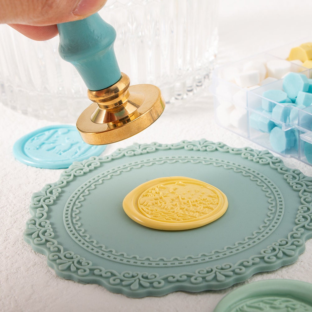 Vintage Baroque Lace Wax Seal Silicone Mat