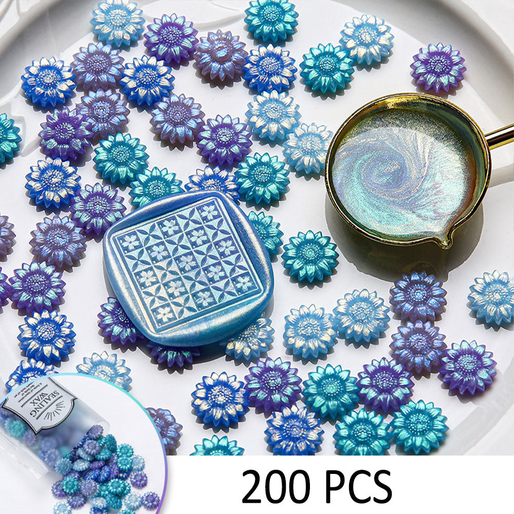 Aurora Australis Glitter Sealing Wax Beads - 200 Count  METGIFT   