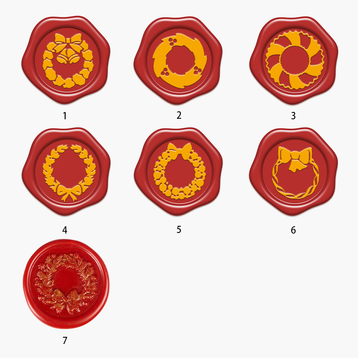 Wreath Wax Seal Stamp (7 Designs)