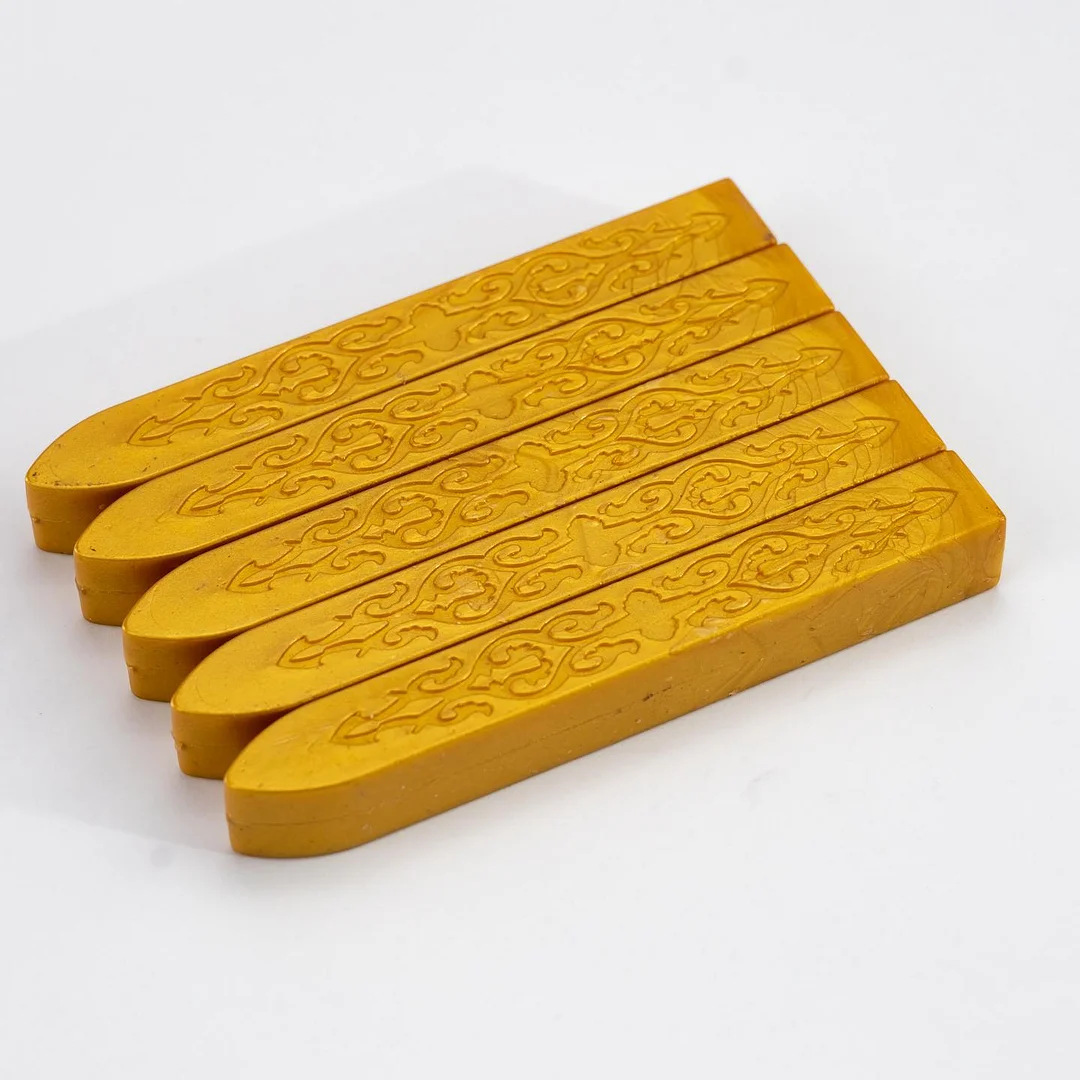Golden Wickless Wax Sticks - 5 Sticks  METGIFT   