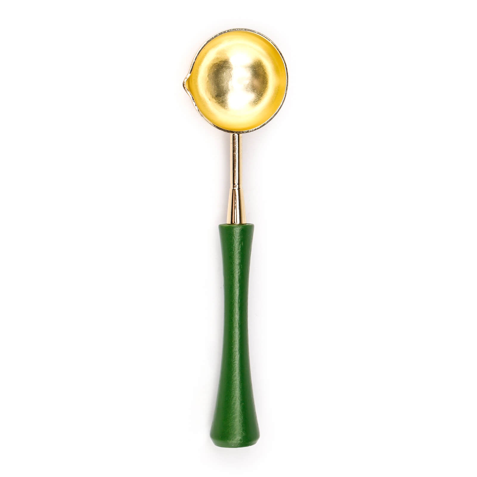 Colorful Melting Spoon  METGIFT Green Wooden Handle  