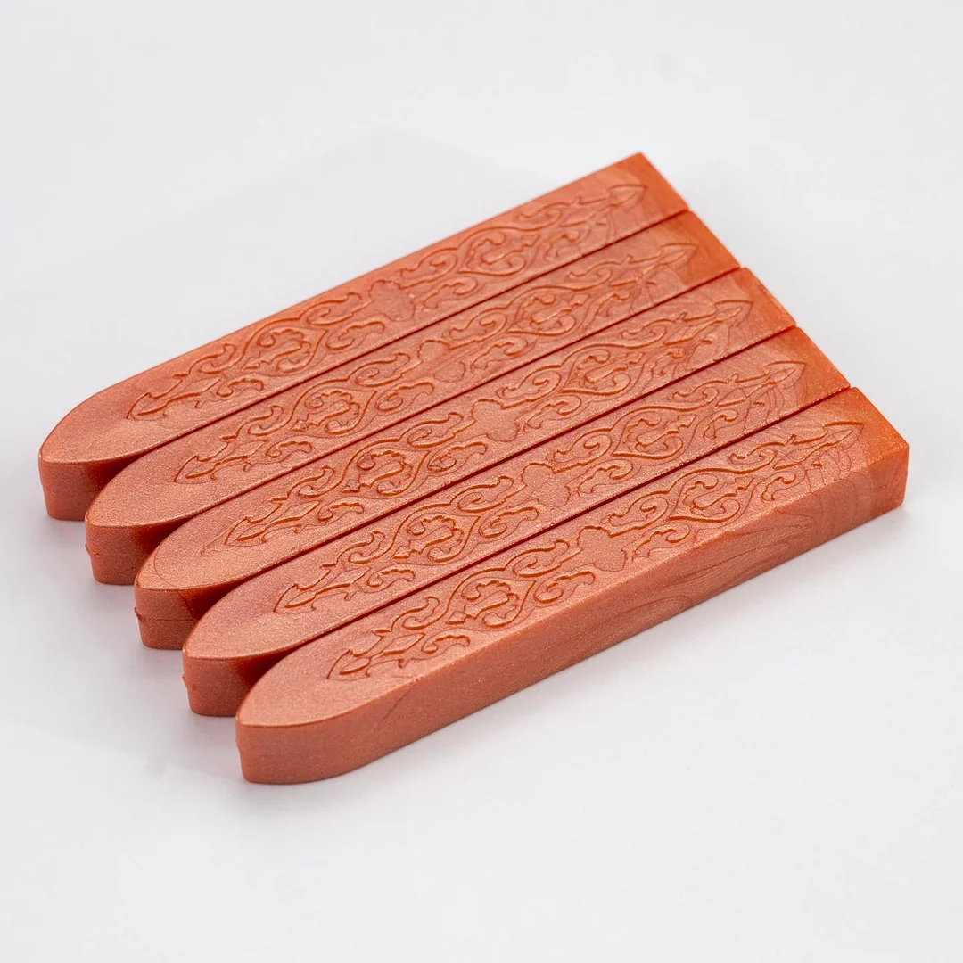 Orange Powder Wickless Wax Sticks - 5 Sticks  METGIFT   