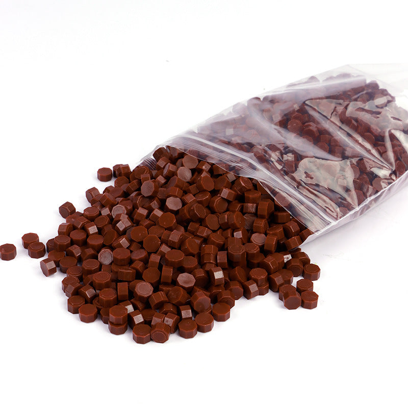 Bagged Wax Beads 1500Pcs/Bag  METGIFT Brown Red  